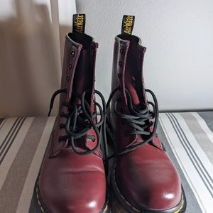 Maroon Dr Martens